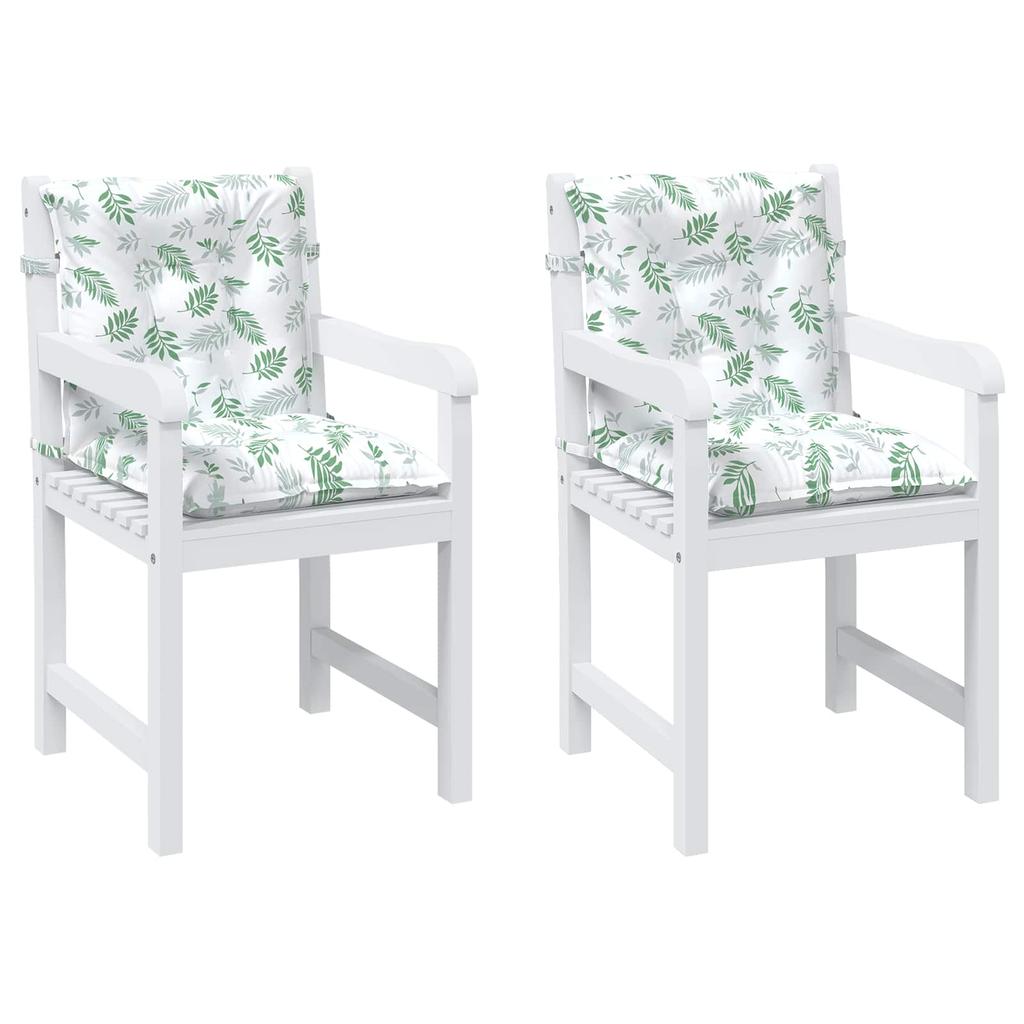 Outdoor Cushions 2 pcs Fine Leaf Pattern 100 x 50 x 7 cm