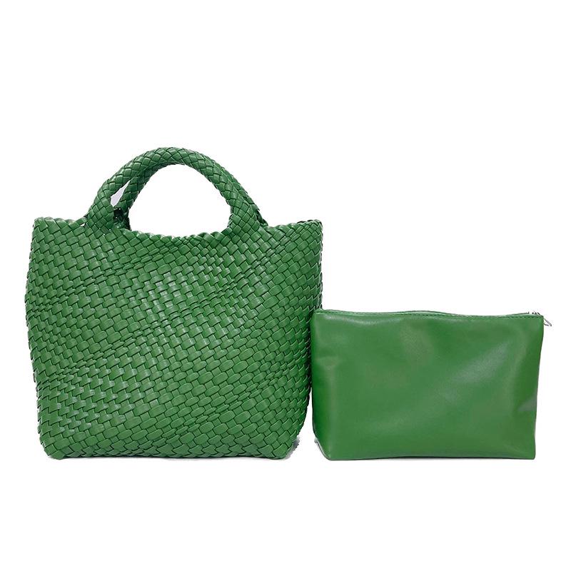 Fashionable & Versatile Women's Large Woven Tote - Double Wrist Mother-Child Shopping Bag