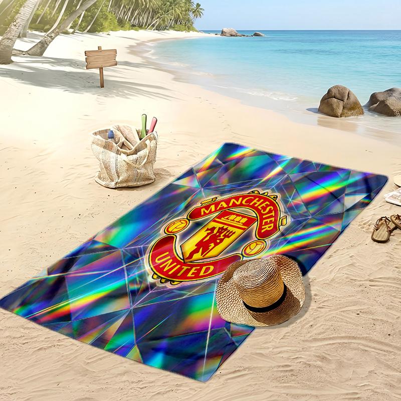 Manchester United Printed Beach Towel Quick Dry Soft TowelPortable Large Rectangular Beach Blanket for Travel Swimming Pool
