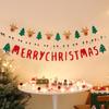 DIY Handmade LED String Light Decorated Merry Christmas Holiday Hanging Home Room Background Pull Flag Banner Christmas Pendant