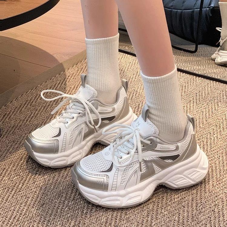 Mesh Dad Shoes Women's Feet Show Small Women's Shoes Spring New Thick-soled Height-increasing Versatile Sports Shoes