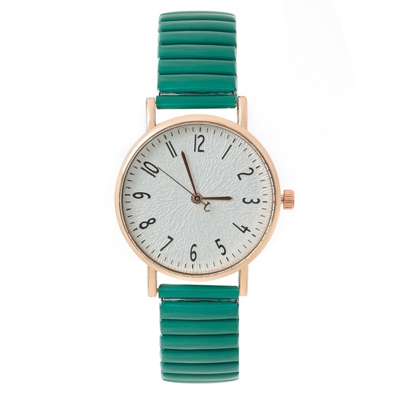 

Женские модные кожаные часы One Size зелёный