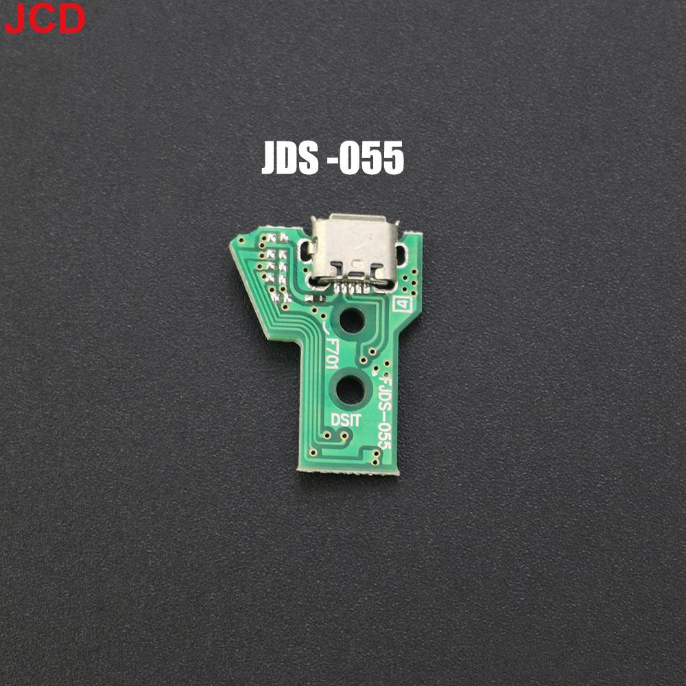 JCD 1pcs For PS4 Slim Pro Game Controller USB Charging Port Socket Circuit Board 12Pin JDS 011 030 040 055 14Pin 001 Connector