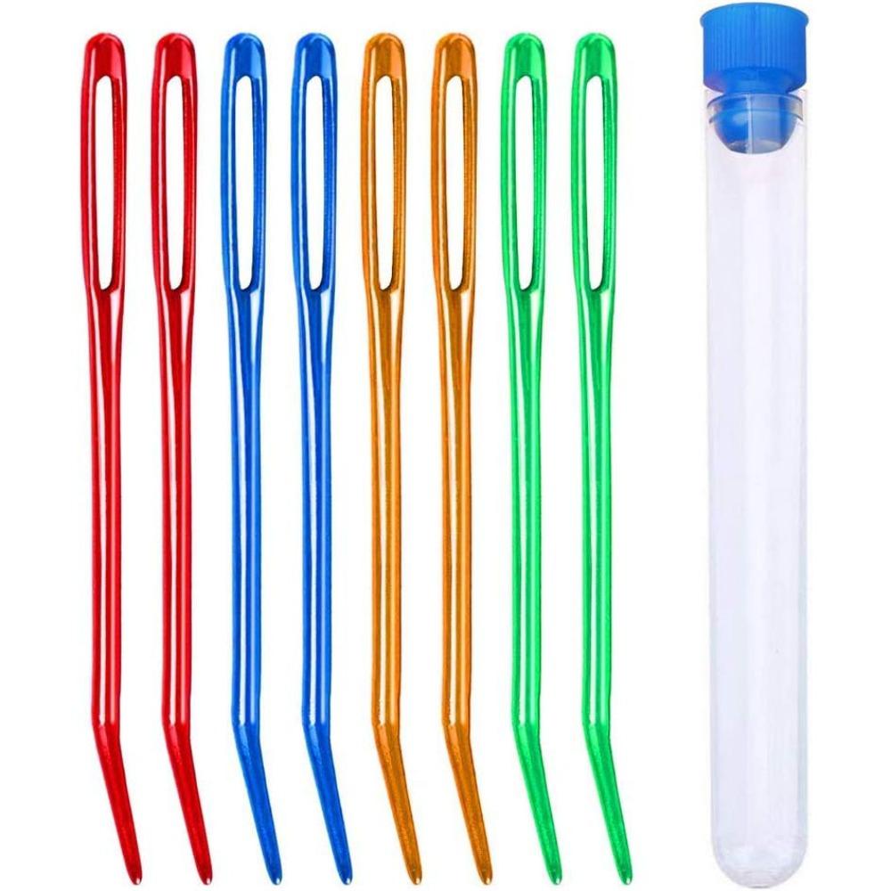 Vícebarevná sada pletacích jehlic Hliníkové jehly na přízi Jehly na vlnu s velkým očkem