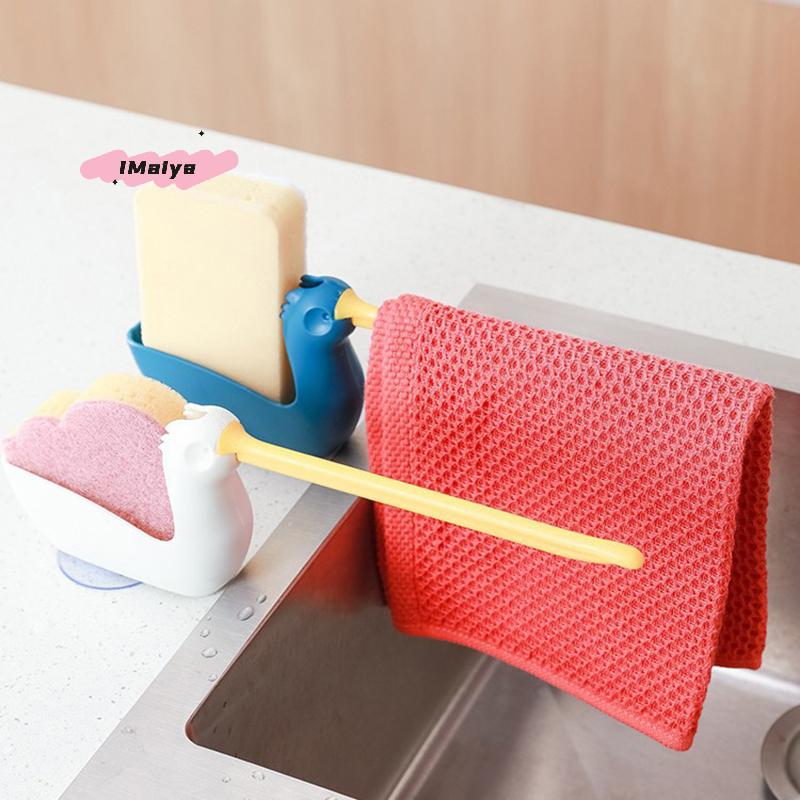 M-1 Piece Kitchen Sink Dishcloth Rack Drainer Storage Holder for Sponges And Dishcloths Bathroom Countertop Organizer