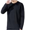 T-Shirt Für Herren Baumwolle Langarm-T-Shirts Einfarbige Herrenbekleidung Vollständige Ärmellänge Für Frühling Und Herbst Unterhemden