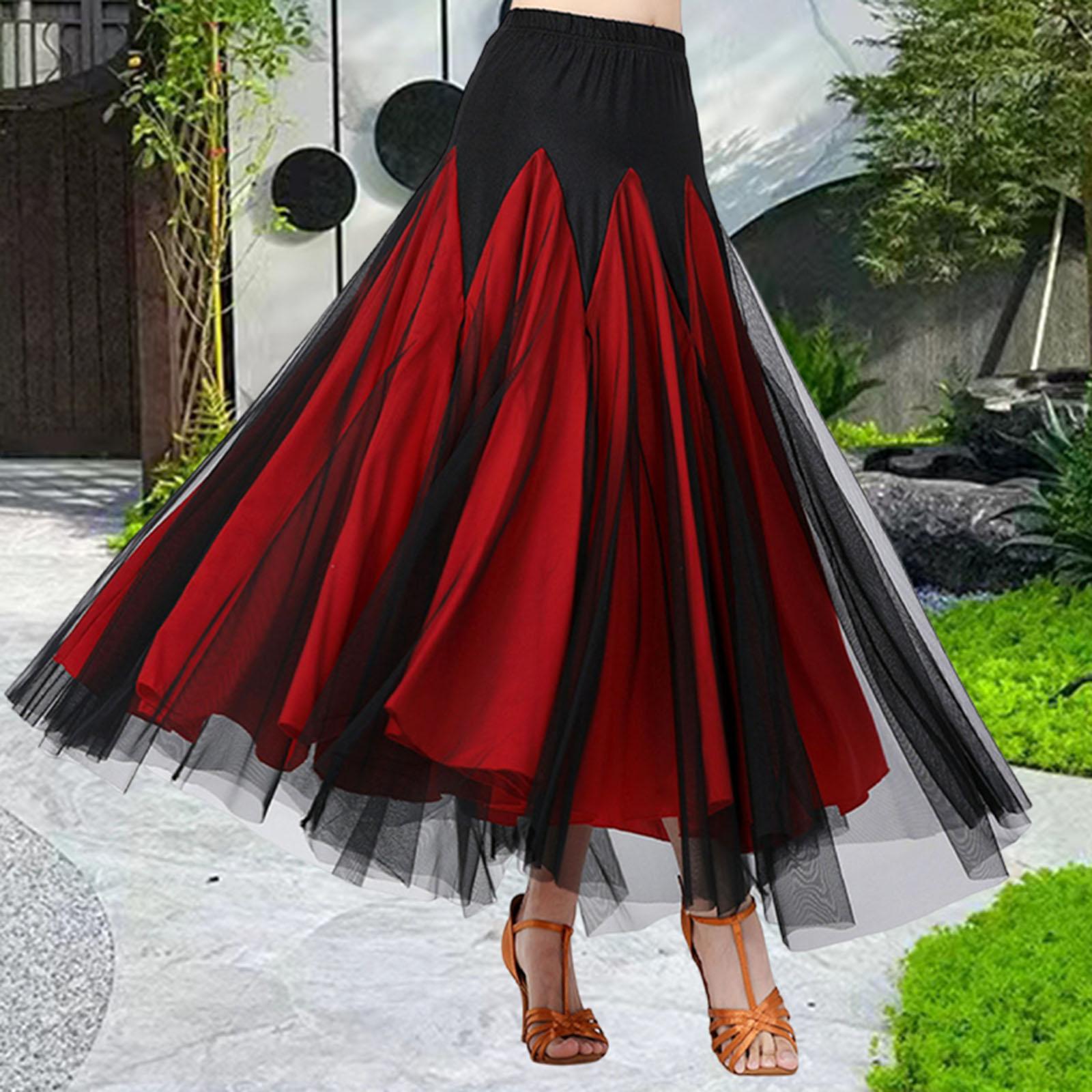 

Ballroom Dance Skirt Women Clothes Dance Costume for Waltz Cha Cha Latin M