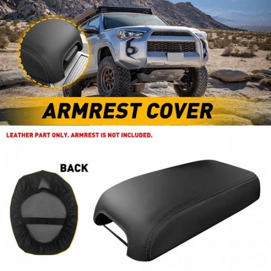 For Toyota 4Runner 2010- Car Center Console Cushion Armrest Pad Cover Black