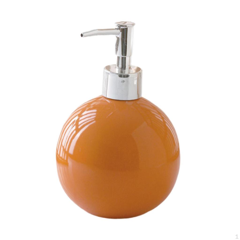 Handseifenspender mit Pumpe, Keramik-Flüssigkeitsbehälter, modern, tragbar, 550 ml, nachfüllbar, Emulsion