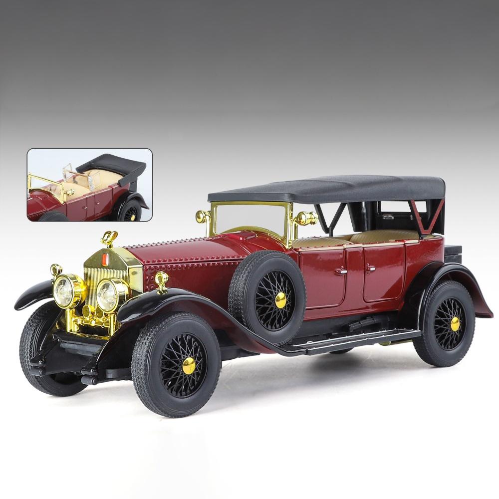 1:24 Rolls Royce Phantom I 1925 Luxury Car Alloy Metal Diecast Model Car Sound And Light Home Decoration Ornaments Classic Retro