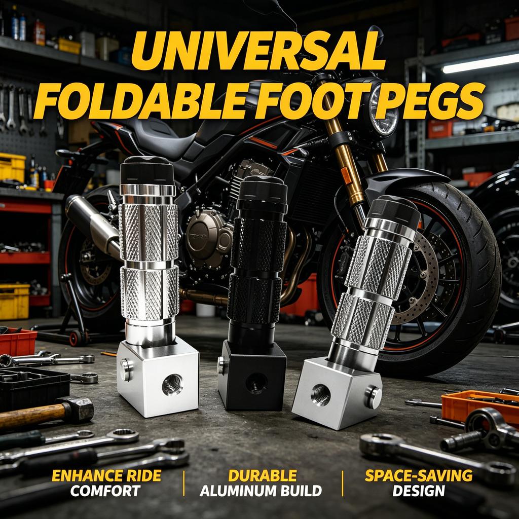 Universelle faltbare CNC-Fußrasten aus Aluminiumlegierung für Motorrad und Elektrofahrrad