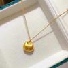 Ping An Lock Lucky Bag Pendant Necklace Female Simple Fashion High Sense Clavicle Chain Small Fat Fu Matte Fu Character Neck Chain Tide