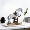 Running Horse Statue Miniature Pony Figurine Resin Simulation Animal Sculpture Home Office Bookshelf Decoration Ornament