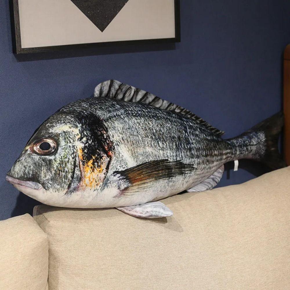 Perch Cartoon Fish Plush Toy Stuffed Fish Anime Pillow Dolls Simulation Fish Plush Pillow Bedroom