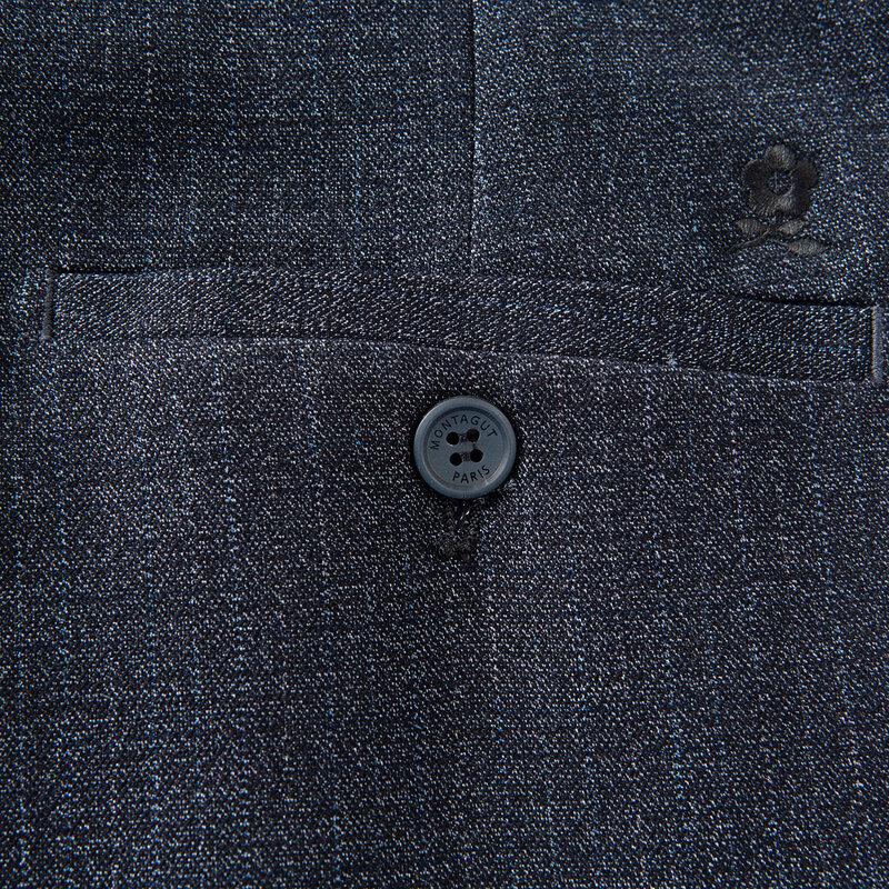 MONTAGUT Men's Subtle Check Stretch Dress Trousers