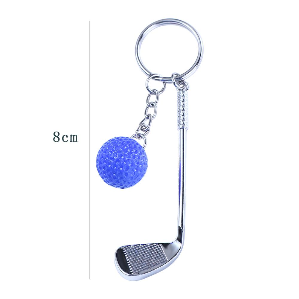 Souvenir Ball Jewelry For Gift Ball Pendant Mini Golf Racket Golf Ball Key Chain Metal Keychain