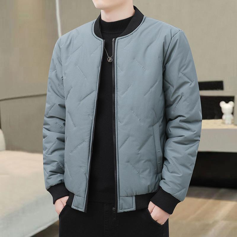 Down padded clothing men's winter youth baseball collar thickened warm cotton jacket jacket top men's winter wear trendy cotton suit