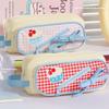 Embroidery Korean Fruit Pencil Case Handheld Pencil Pouch Ins Style Fashion Pen Bag  Student