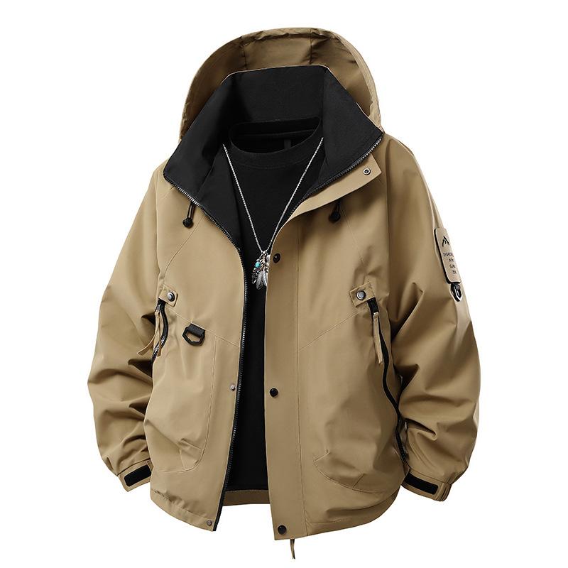 

Couple Style Assault Jacket Autumn And Winter Hooded Warm Jacket XXXL піщаний коричневого кольору