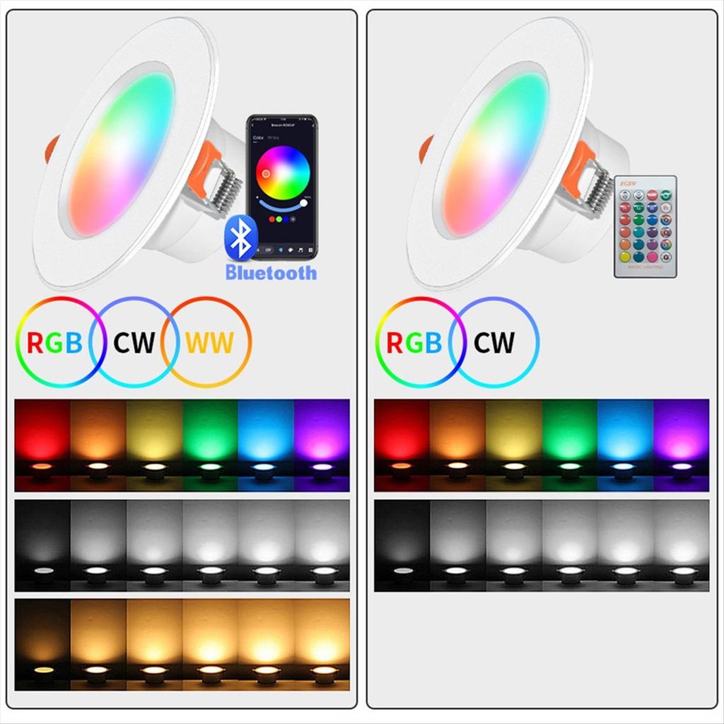 Tuya Bluetooth Smart LED Downlight LED Lamp Bulb Dimmable RGB 2.4G Remote Group Control Led Spot Light 10W