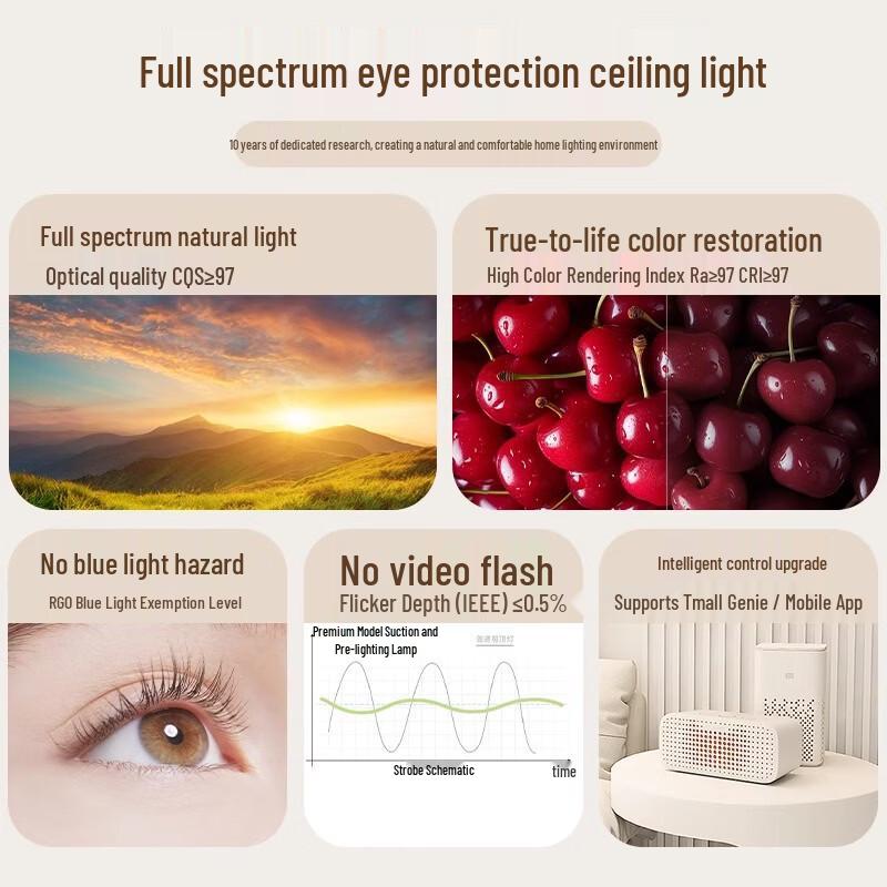 Mengpao Modern LED Ceiling Lamp with Remote Dimming