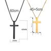 Atoztide Engrave Name Cross Pendant Necklace for Women Men Personalized Date Stainless Steel Jewelry Link Chain Birthday Gift