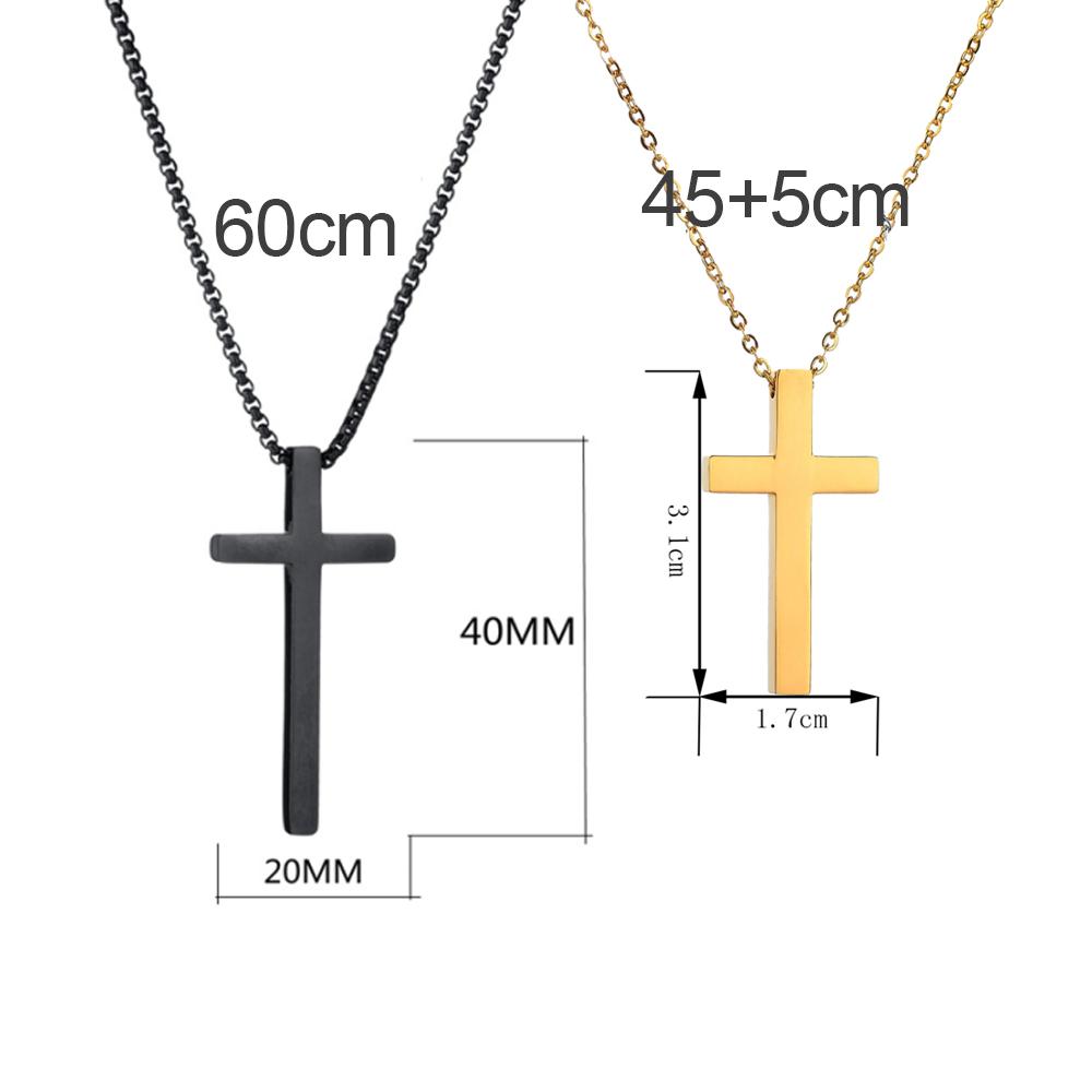 Atoztide Engrave Name Cross Pendant Necklace for Women Men Personalized Date Stainless Steel Jewelry Link Chain Birthday Gift