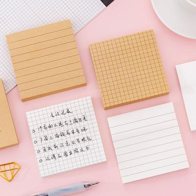 White Brown Color Paper Sticky Notes Blank Line Grid Post It Adhesive Memo Book Office School A6918