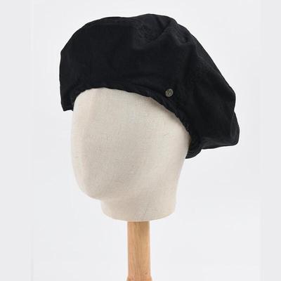 On the Moment Solid Cotton Beret C1 Black