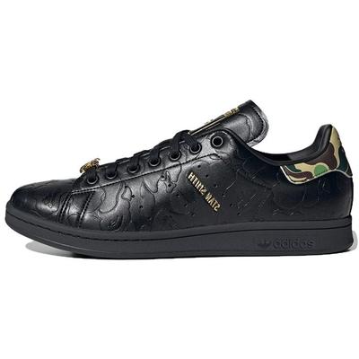 BAPE x Stan Smith 30-årsjubileum - Svarta Herrsneakers Core-Black Guld-Metallic IG1116