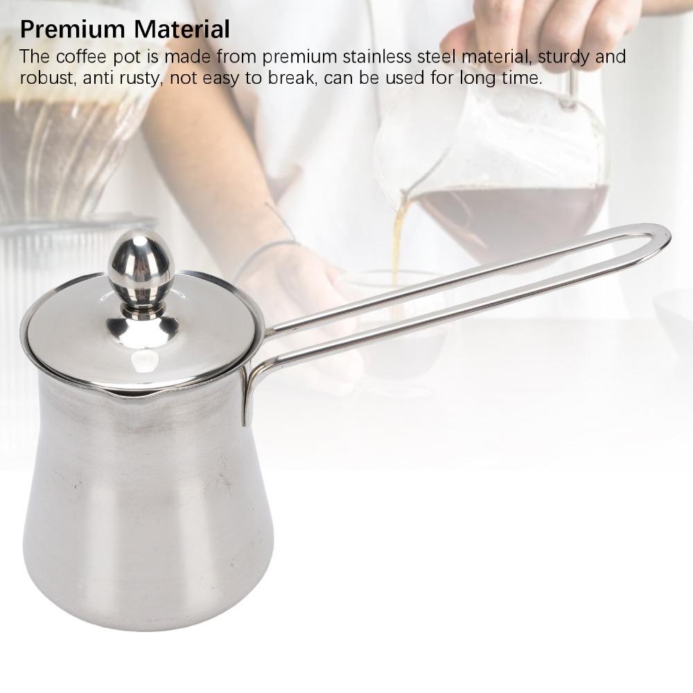 450ml 15.2oz Greek Coffee Pot Heat Resistant Handle Milk Warmer Pot  For Chocolate Melting