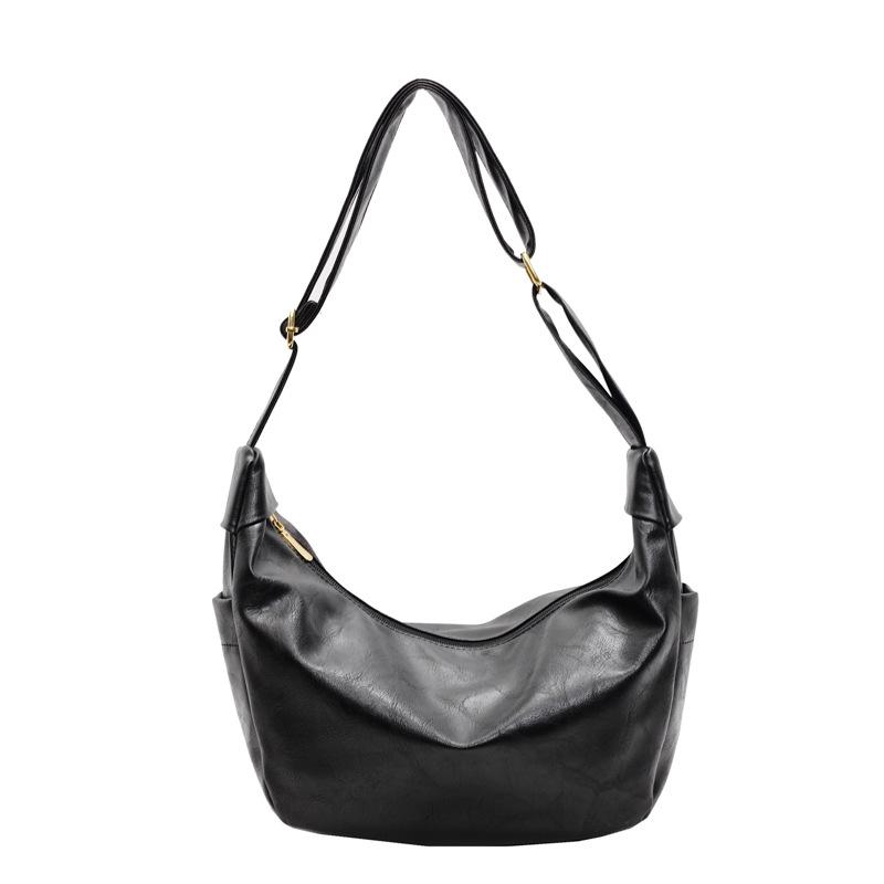 Large Capacity Soft Leather Shoulder Bag Women's Hobo Bag Crossbody Bag