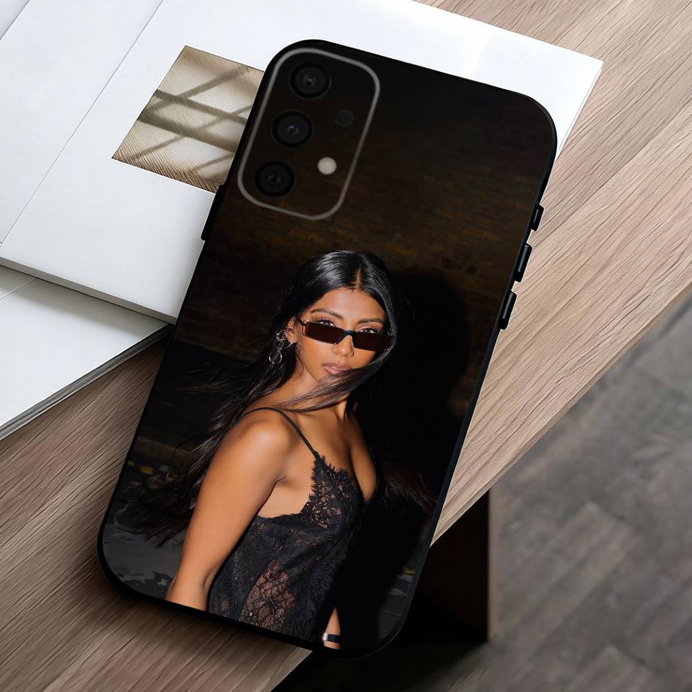 Actress Charithra Chandran Phone Case For Samsung Galaxy A73,A72,A71,A70,A53,A52,A51,Others Soft Black Cover
