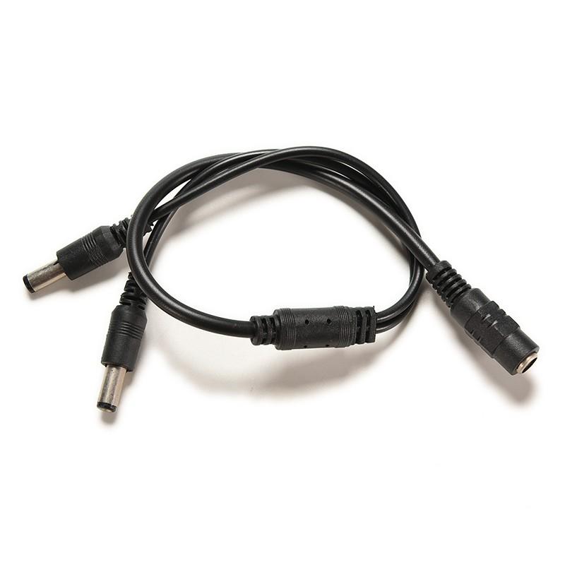 1 Female To 2 Male DC 12V Power Supply Plug Connector Cable Y Splitter Adapter Cord For CCTV Security Camera LED Strip