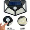 1-8 Kits Solar Wall Lights Outdoor 100 LED Motion Sensor 270° Range 3 Modes Wireless Energy Saver for Yard, Garden, Lawn, Patio