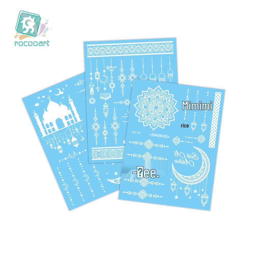 2025 Ruikalong Luminous White Henna & Tattoo Stickers