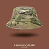 New Washed Old Retro Camouflage Soft Bucket Hat Men And Women Outdoor Mountaineering Sun Hat Sun Protection