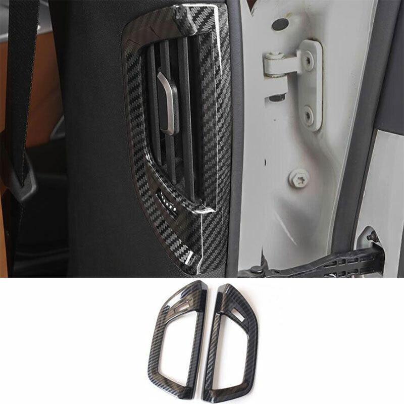 ABS Carbon Fiber Rear Side Air Outlet Vent Cover Trim For BMW 5 Series 2018-
