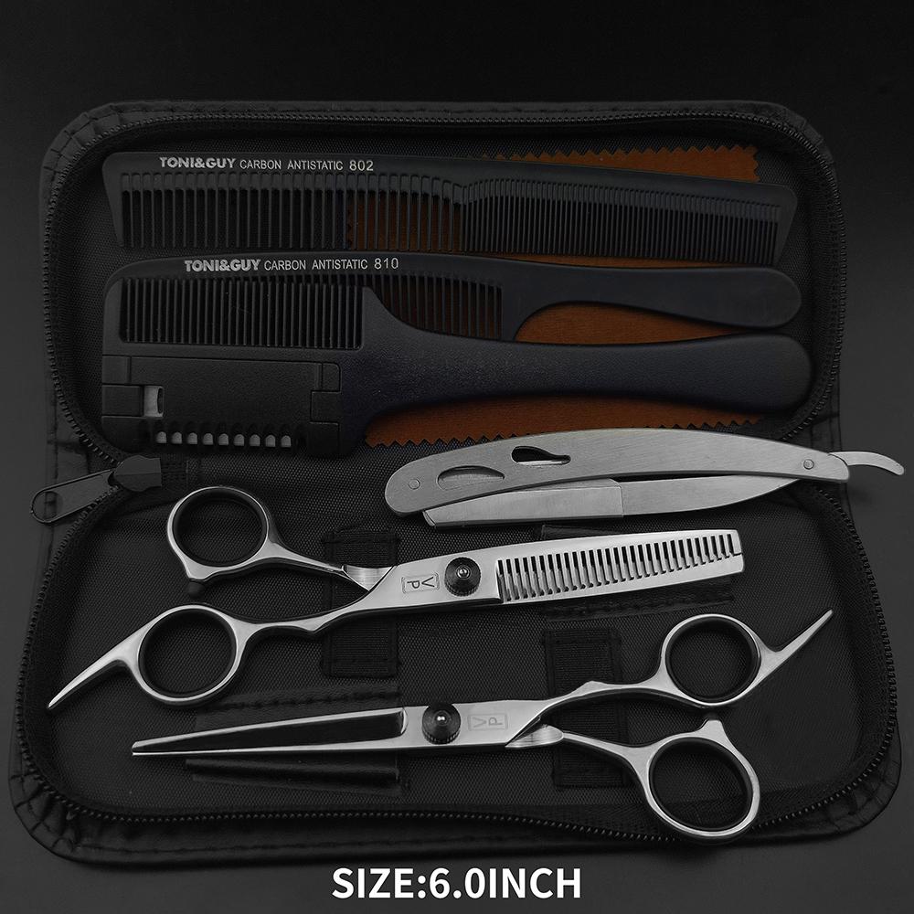 VP Professional Hairdressing Scissors Barber Set 5.5 6.0 Hairdresser Hair Beauty Scissors Set Corte de Cabelo Desbaste Ferramentas de Salão