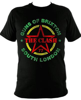 Tričko The Clash Guns of Brixton 77 Unisex Tričko