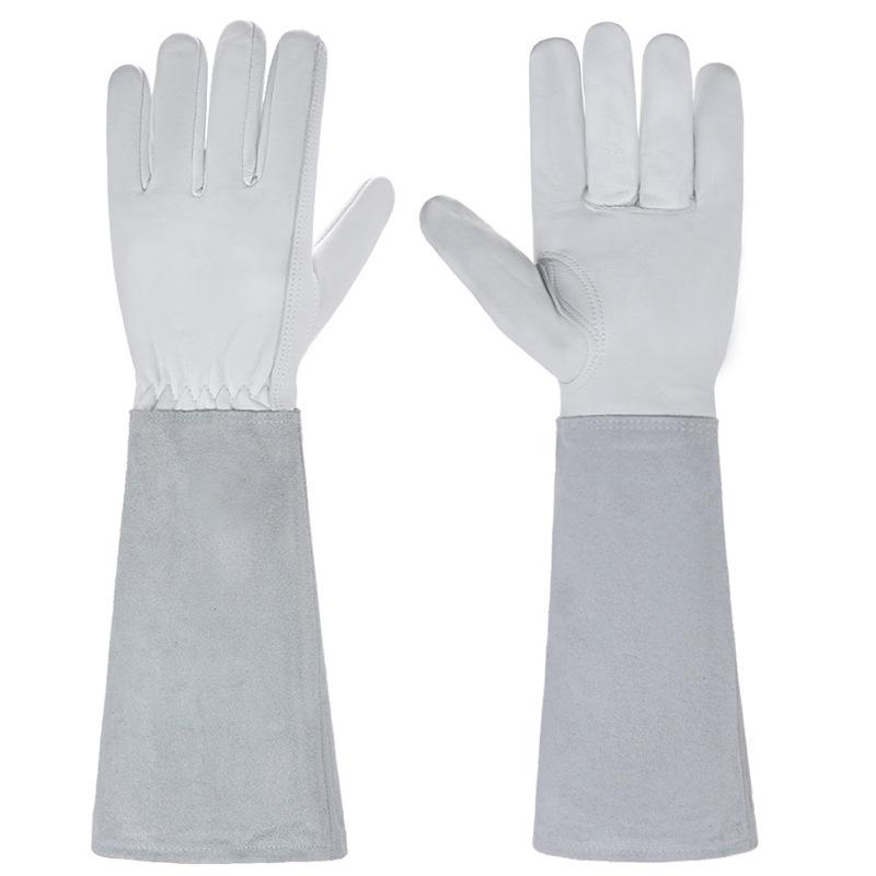 

Meier Long goatskin gardening gloves - pruning, anti-puncture, cut-resistant, durable work gloves 1# white goatskin+s