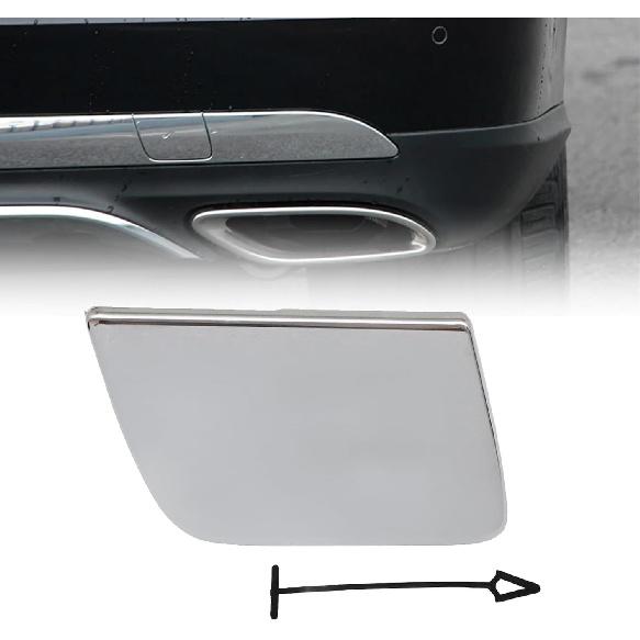

Priprilod Rear Bumper Tow Hook Eye Cap Cover Chrome Compatible with Mercedes-Benz GLS450 GL350 W166 2015-2019#1668852323