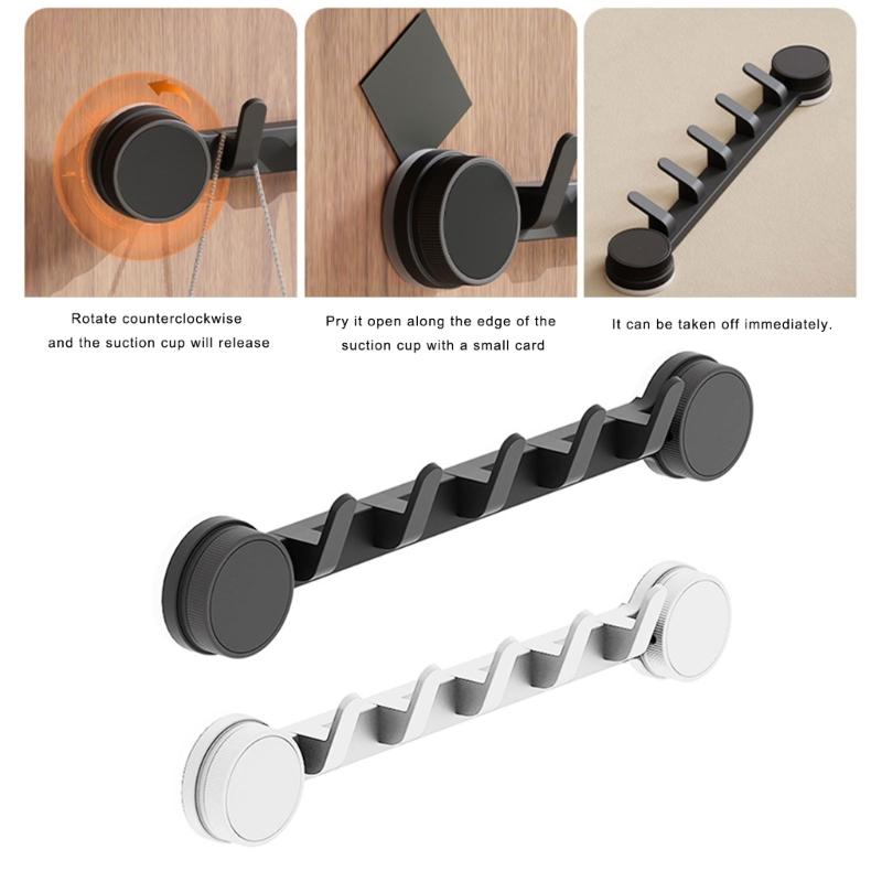 Multipurpose Suction Hooks For Door Walls No Damage Installation Holds Towels Clothes Hangers Bathroom Organizers