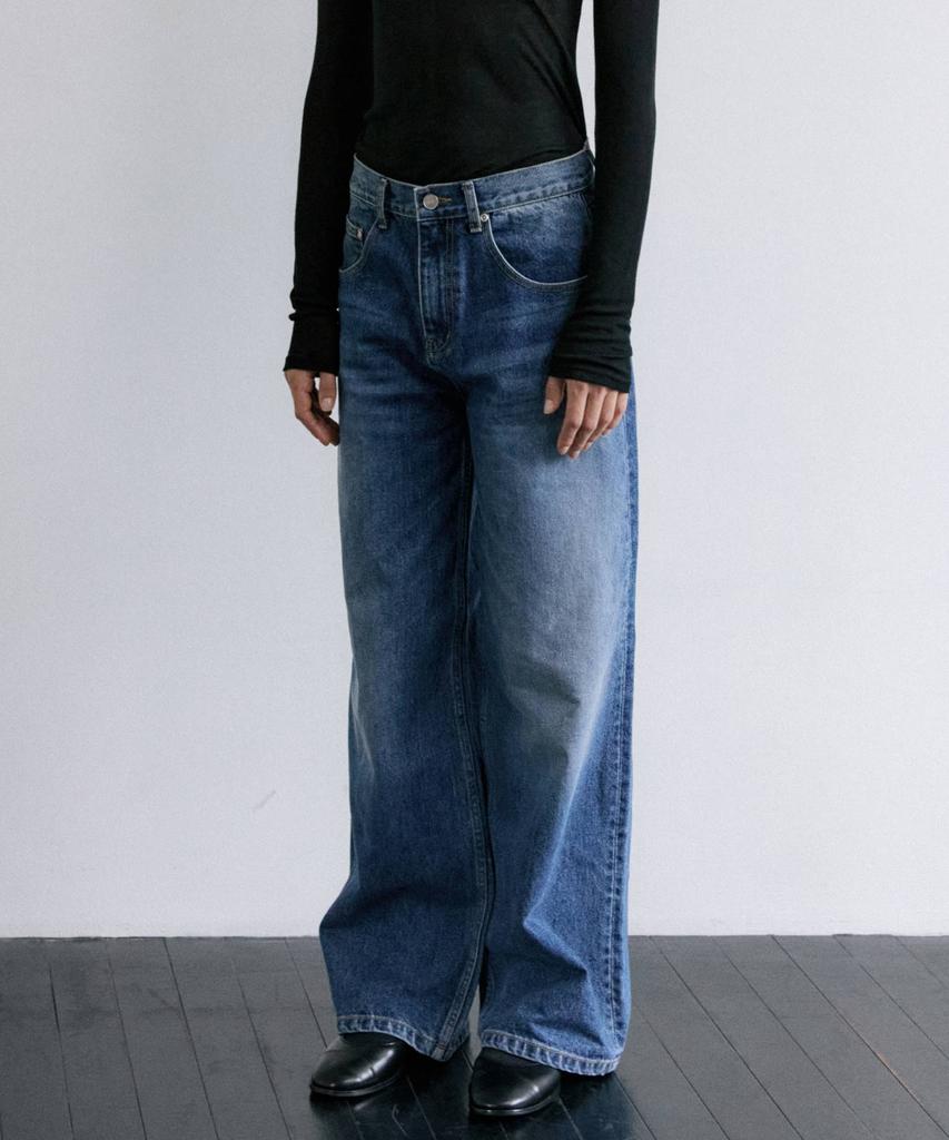 MAIS Long Wide Denim Pants / Blue