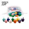 Mini Middle Finger Set 25/50/100Pcs 3D Printed Set Tiny Colorful for Desk Decor Miniature Hand Gesture Figurine Gag Gift Party Favors Decoration