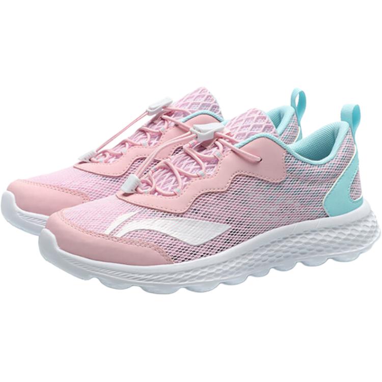 Li Ning Kids Sports Lifestyle Series Comfortable Lightweight Non-Slip Wear-Resistant Low-Top Running Shoes Kids sneaker Light-Pink YKFR024-22
