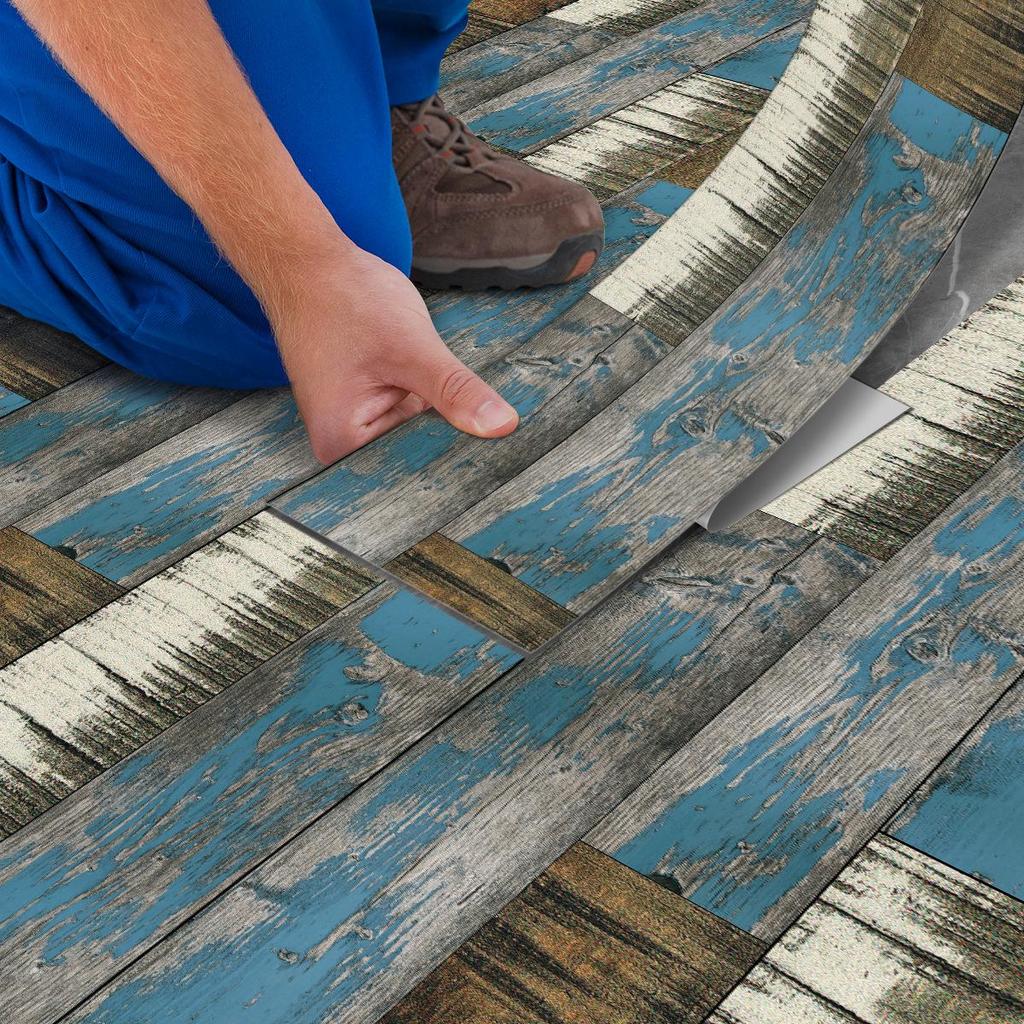 Mattierte PVC Holzmaserung Wasserdichte Bodenaufkleber - Schmutzabweisend für Küchen- & Schlafzimmerrenovierungen