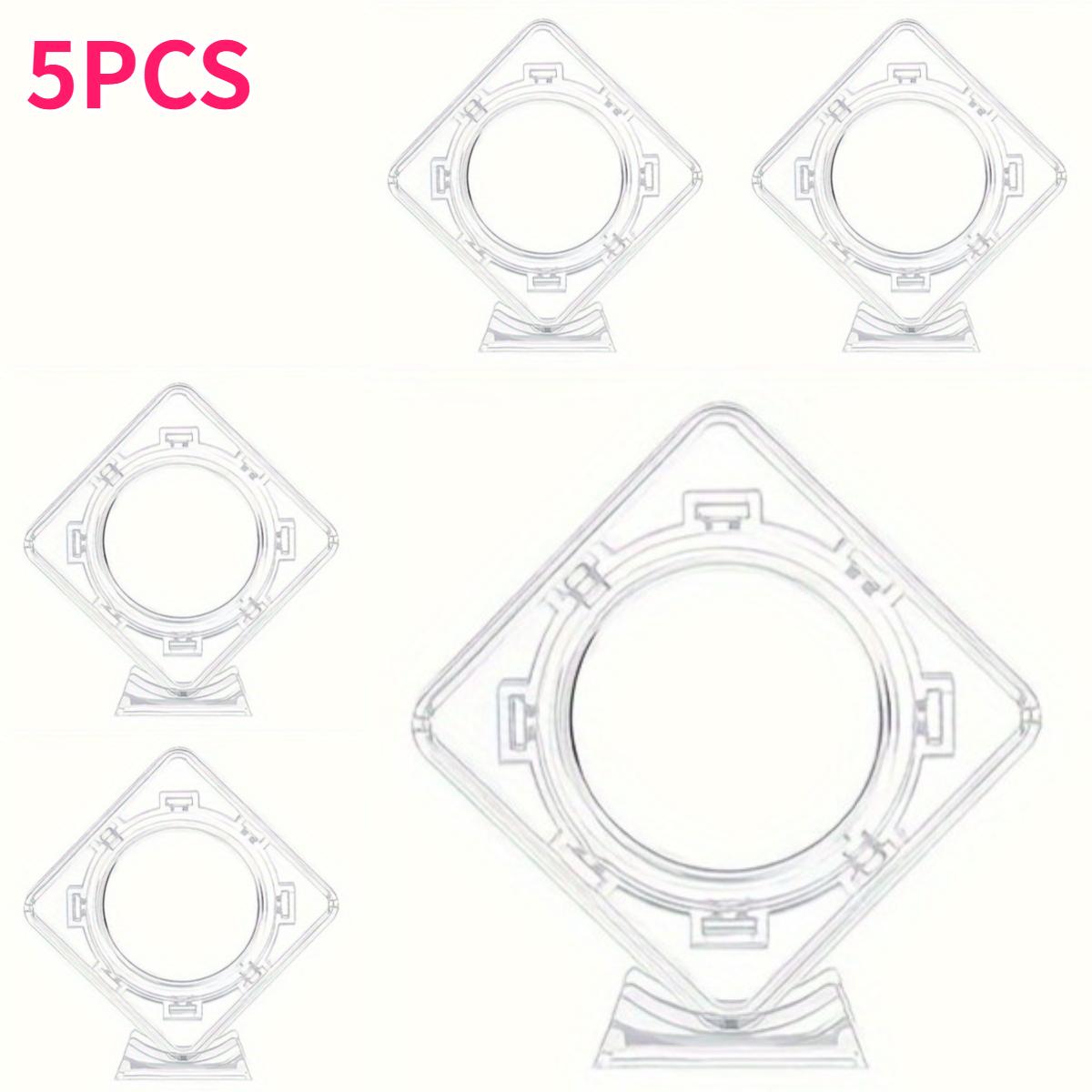 

5/10pcs Rotating Acrylic Coin Display Box with Base Transparent Coin Display Case for Coins Medals Storage Collectors Organizer