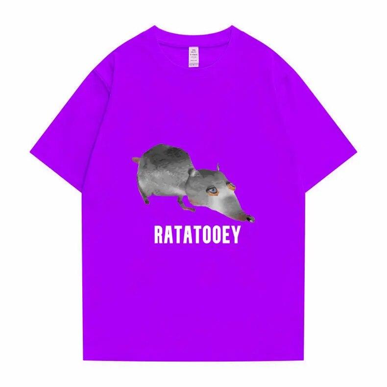 New Harajuku RATATOOEY T Shirts Funny Mouse Print Tshirt Summer Unisex Women Fashion Creative Tees Short Sleeve Unisex LooseT-shirt