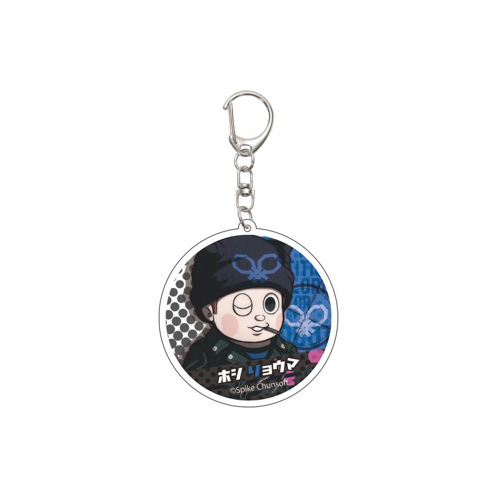 55MM Anime Danganronpa Keychain Aoi Asahina/Byakuya Togami/Junko Enoshima  Key Chain Acrylic Model Plate Christmas Gifts